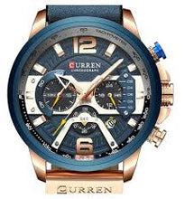 Carregar imagem no visualizador da galeria, CURREN 8363 Relógio de pulso impermeável para homens com cronógrafo e relógio luminoso de quartzo