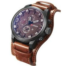 Carregar imagem no visualizador da galeria, CURREN 8363 Relógio de pulso impermeável para homens com cronógrafo e relógio luminoso de quartzo